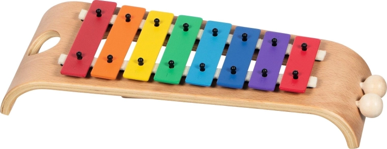 Xilofon din lemn pentru copii cu clape colorate - 1 bucată