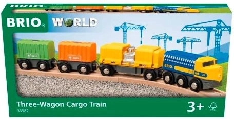 BRIO tren de marfă cu trei vagoane