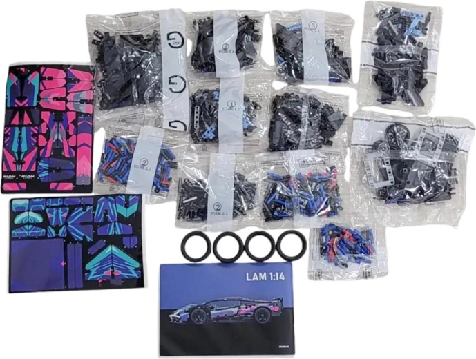 Set complet cu instrucțiuni și autocolante
