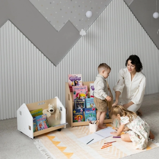 Depozitare pe ambele părți pentru o selecție ușoară a cărților