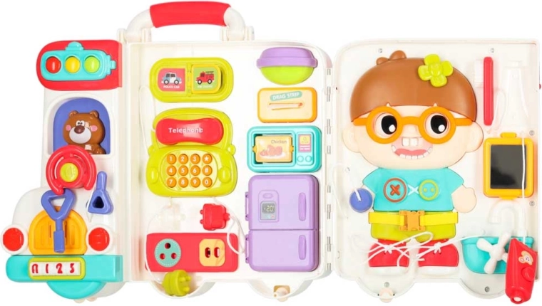 Geantă portabilă plină de activități