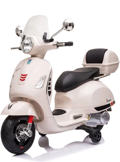Motocicletă electrică pentru copii Chipolino Vespa GTS albă