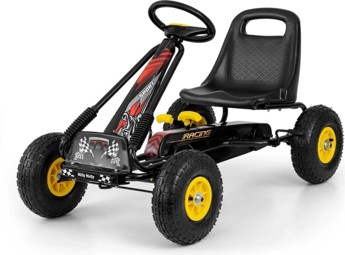 Cart cu pedale Milly Mally Thor negru