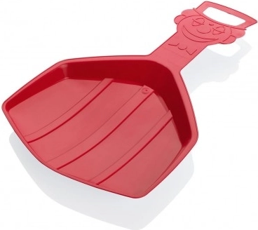 Sanie de zăpadă pentru copii Klaun, lopată de alunecare din plastic – Roșu
