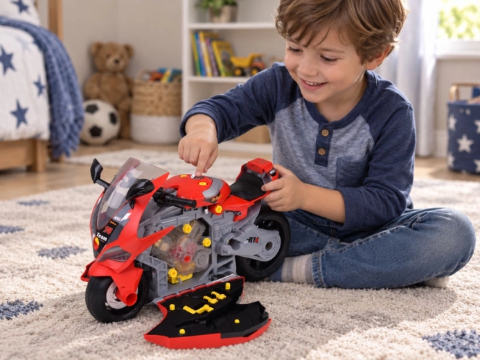 Motor detașabil cu componente mobile