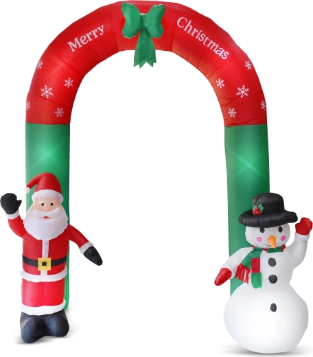 Arc de Crăciun gonflabil de 240 cm cu iluminare LED
