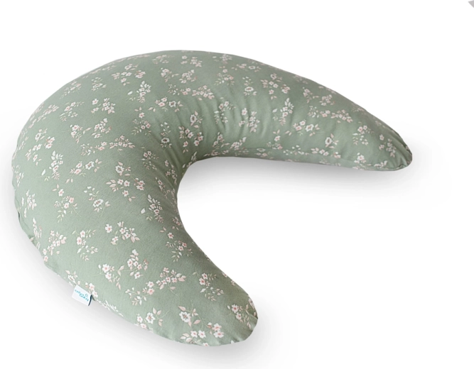 Pernă pentru alăptare și sarcină Huggy din jerse Green Meadow 150 × 60 × 37