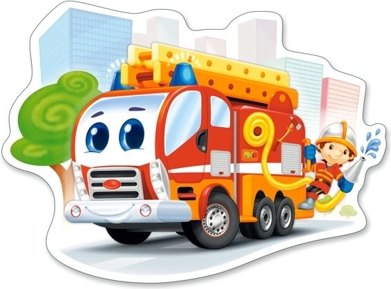 Puzzle maxi 12 piese – mașină de pompieri