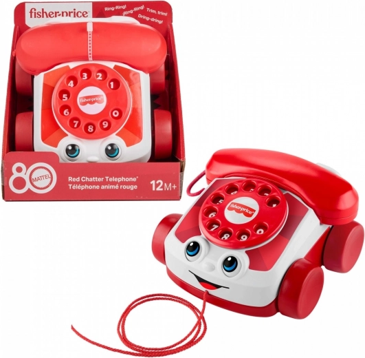 Telefon Fisher-Price Chatter – ediție aniversară la 80 de ani MATTEL, roșu