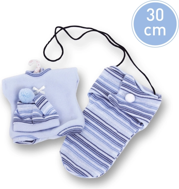Llorens hăinuțe pentru bebeluș de 30 cm, set din 3 piese cu sac de transport