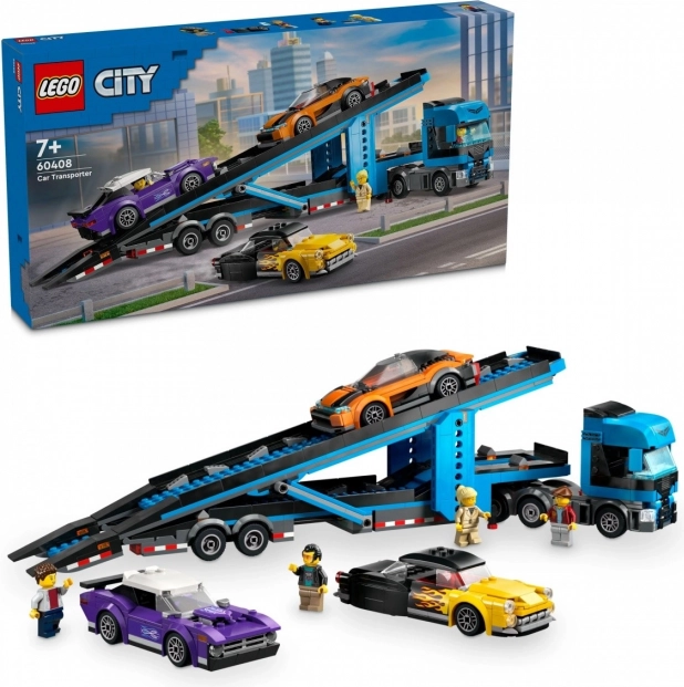 LEGO® City 60408 Camion de transport auto cu mașini sport