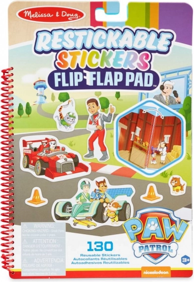 Paw Patrol autocolante restickuibile Flip‑Flap – misiuni clasice