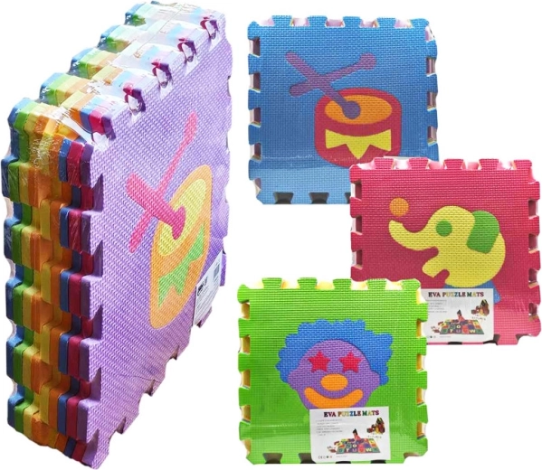 Puzzle din spumă cu imagine 30 × 30 cm, set 9 buc