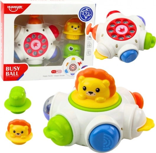 Jucărie interactivă UFO cu leu și crocodil