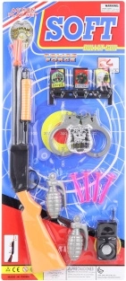 Set pentru copii cu pușcă și accesorii cu ventuze