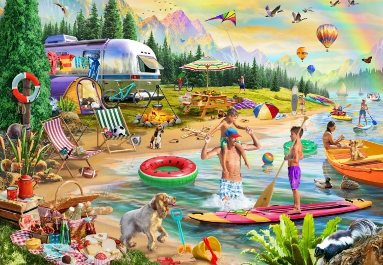 Puzzle Bluebird Tabăra de vară Lakeside 1000 de piese