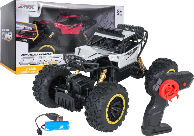 Climb Power RC crawler 1:18 argintiu