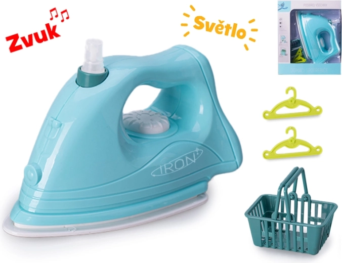 Fier de călcat de jucărie cu efecte luminoase și sonore 16 cm