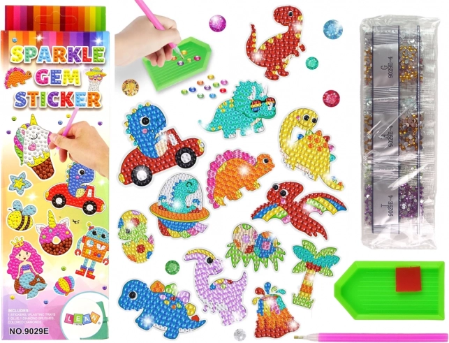 Mozaic cu Diamante Autocolante Dinozauri