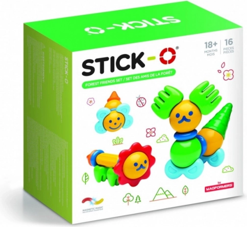 Set magnetic Stick-O Prietenii Pădurii, 16 piese