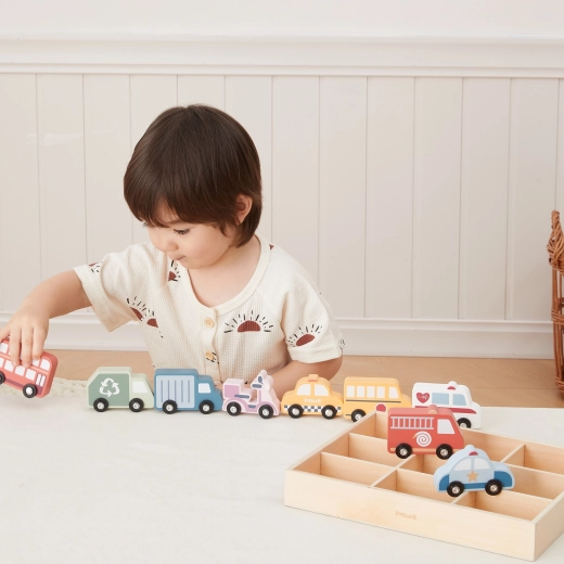 Sortare și depozitare în organizatorul din lemn