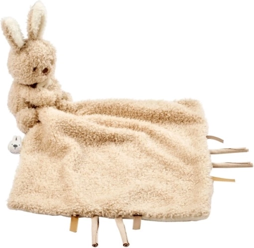Nattou jucărie de pluș tip păturică de alinare Teddy iepuraș 27 × 27 cm