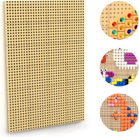 Masterkidz tablă STEM creativă de perete cu panou de montaj 120 × 80 cm
