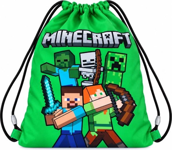 Sac pentru copii Minecraft verde