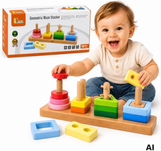 Forme geometrice din lemn Viga cu sortator