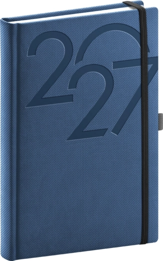 Agendă zilnică Notique Ajax 2027 albastră 15 × 21 cm