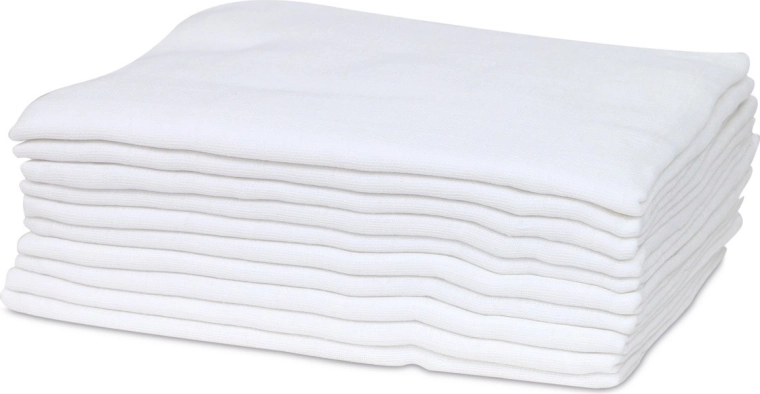 FreeON Bubaba scutece textile din muselină 10 buc. albe