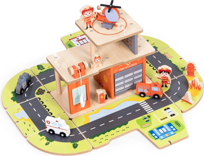 Stație pe două etaje cu heliport