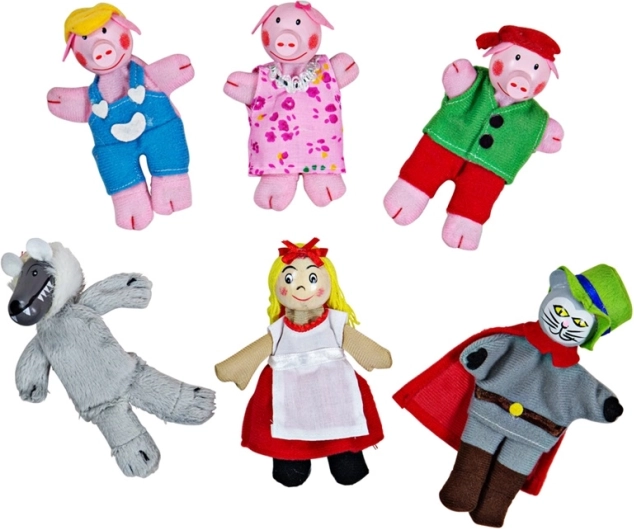 Marionete de deget cu personaje de basm Bigjigs Toys