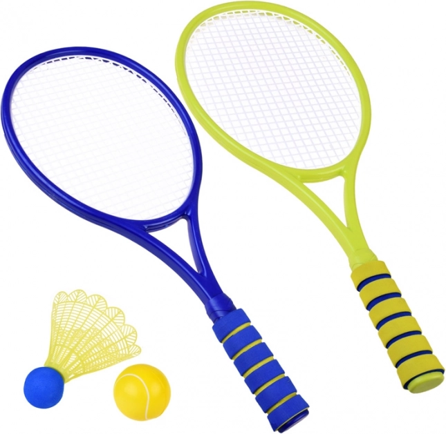 Set pentru badminton și tenis cu minge din spumă și fluturaș