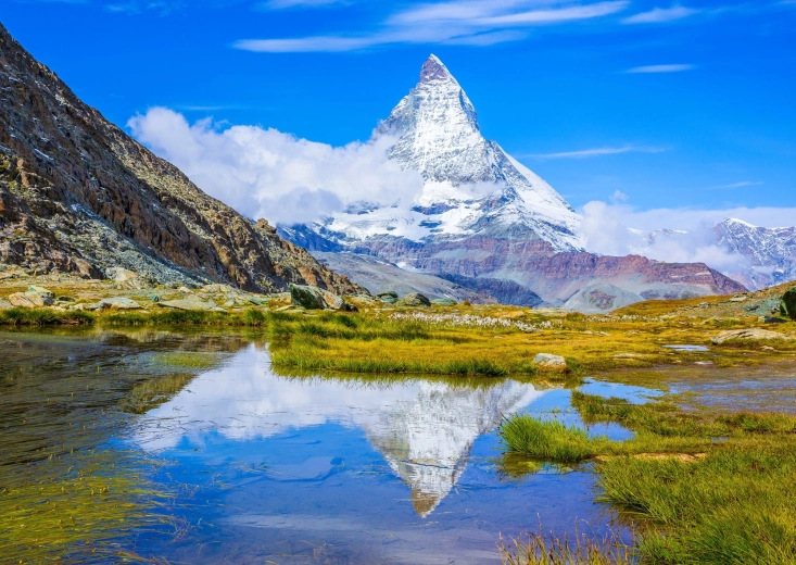 Puzzle Enjoy reflecția vârfului Matterhorn 1000 de piese