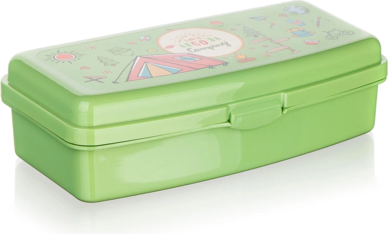 Cutie pentru gustare Camping, verde, 20 × 9,5 × 5,5 cm