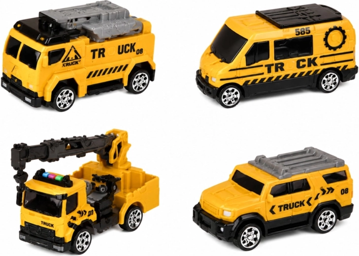 4 mini vehicule de construcții în pachet