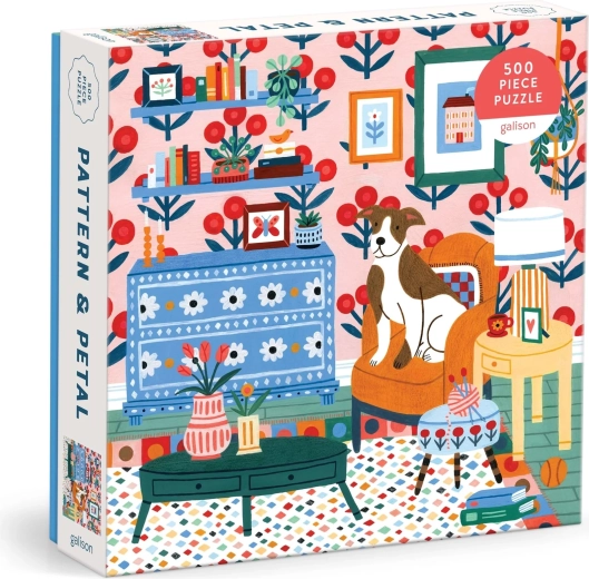 Puzzle pătrat Galison Pattern & Petal, 500 piese