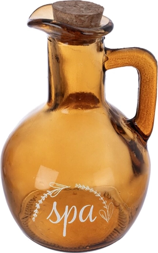 Sticluță SPA din sticlă brună (ambra) cu dop de plută 180 ml