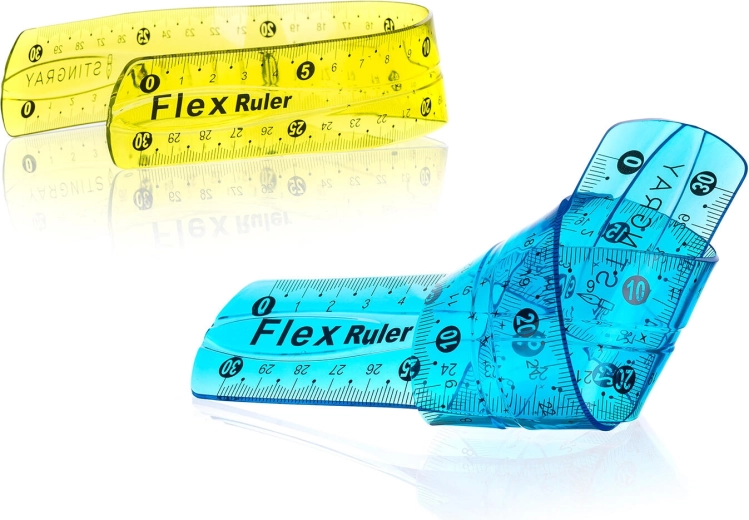 Riglă flexibilă Stingray Flexi 30 cm, mix de culori