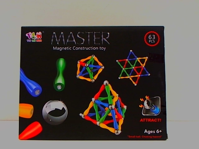Set de construcție magnetic BIGTOYS cu 63 de piese
