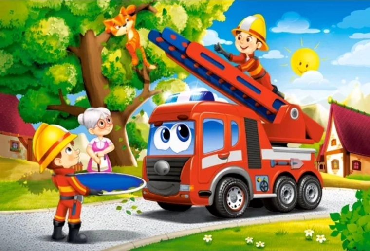 Puzzle Castorland pompieri în acțiune maxi 40 piese