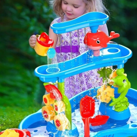 Cascadă pe 3 niveluri cu roți acvatice