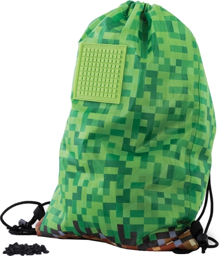 PIXIE CREW sac de spate Minecraft verde-maro