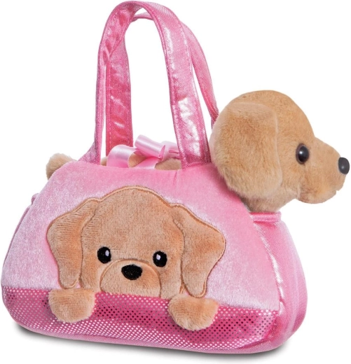 Labrador de pluș Aurora Peek-A-Boo în geantă 21 cm - 1 bucată