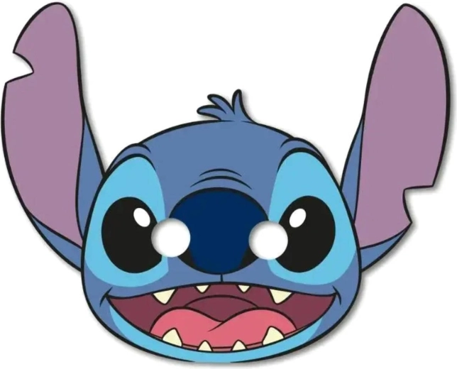 Mască de carnaval pentru față Stitch și Angel - set 6 buc.