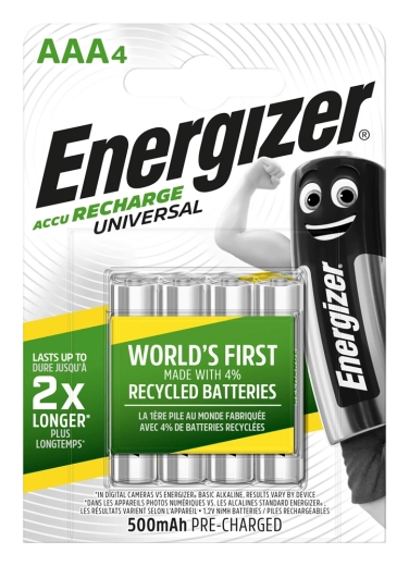 Energizer baterii reîncărcabile AAA 500 mAh, 4 buc