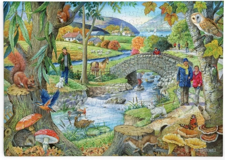 Puzzle HOP Plimbare de-a lungul râului, 250 de piese mari