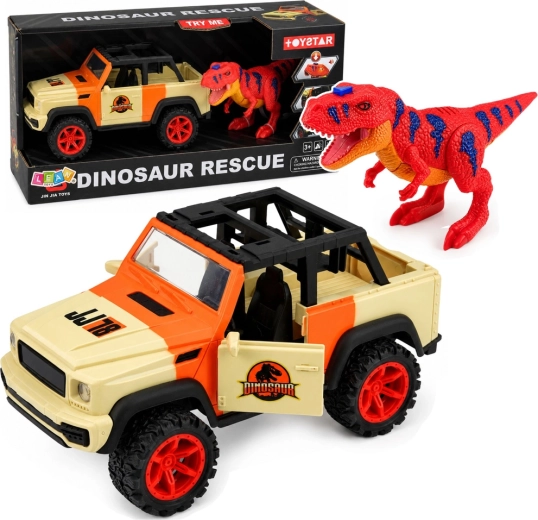 Mașină de teren cu dinozaur T-rex cu lumini și sunete