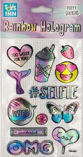 Autocolante holografice Rainbow Selfie